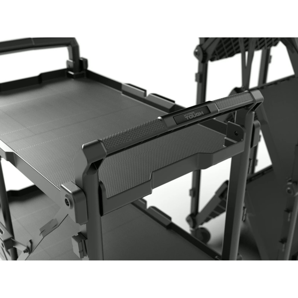 Hyper Tough Hyper Stack New Foldable Collapsible Utility Cart, Black
