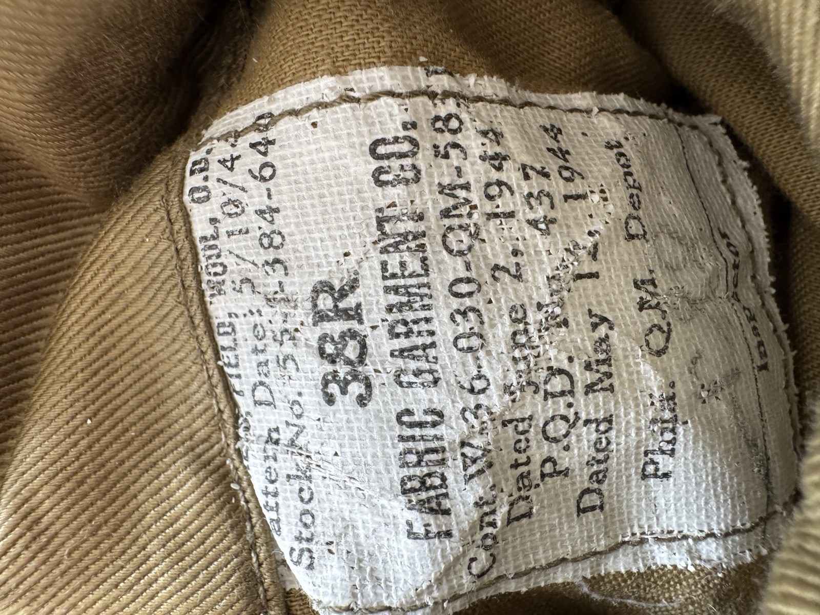 WWII ADSEC Army HQ Patched Ike Jacket W/Awards And Name ID