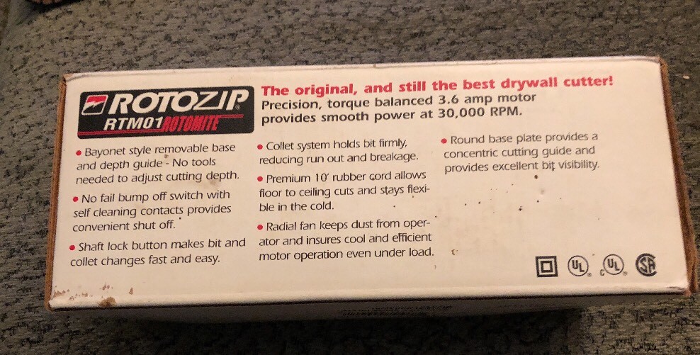 Rotozip RTM01 Rotomite Original Drywall Cutter New!