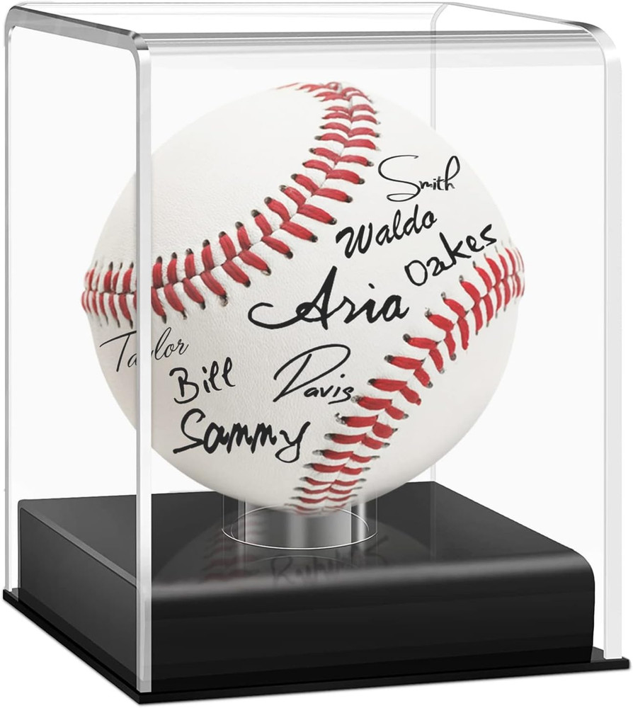 Acrylic Baseball Case for Display - UV Protected Baseball Display Cube, Autograp