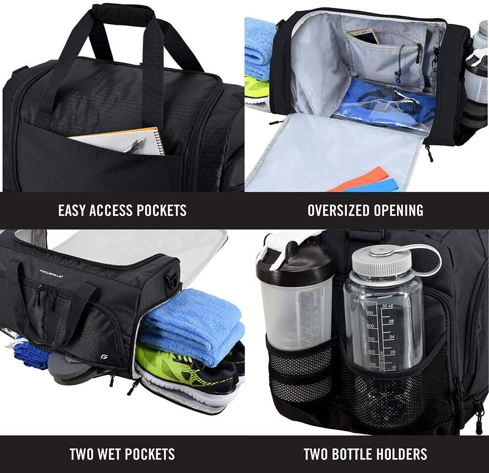 Ultimate Gym Bag 2.0: the Durable Crowdsource Designed Duffel Bag with 10 Optima
