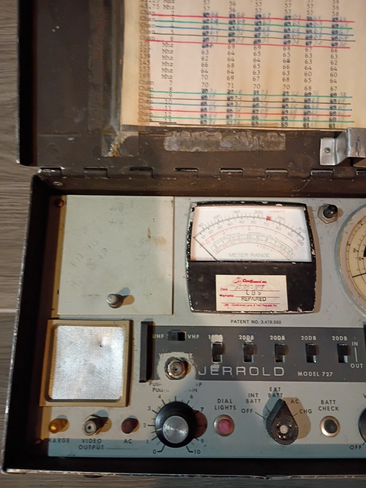 Vintage Jerrold Field Strength Meter Model 727 Untested