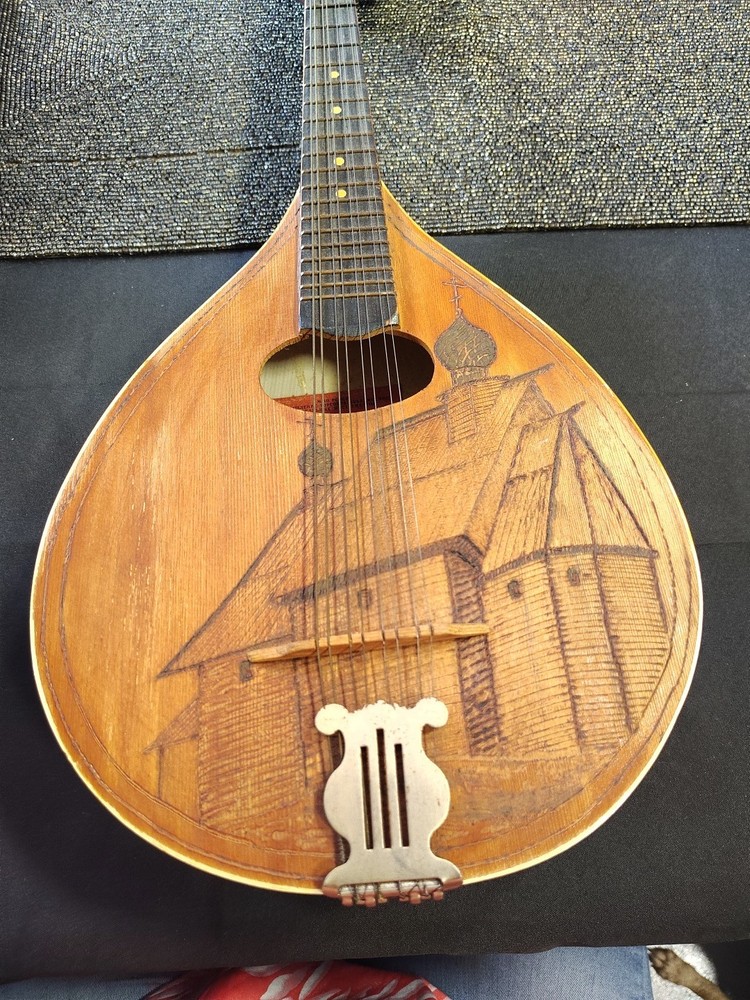 Vintage 1970s Russian Mandolin 8 String, 24", Accented
