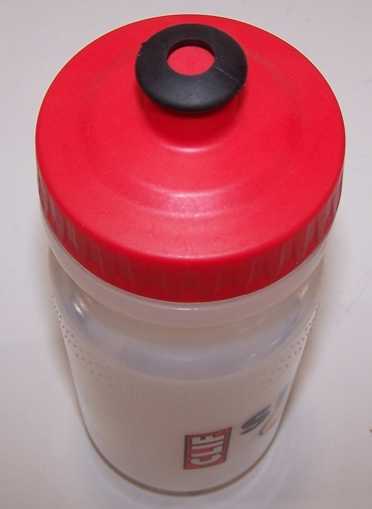 Clif SHOT 21oz Plastic Water Bottle TRANSLUCENT/RED/BLACK ~ Pre-Owned
