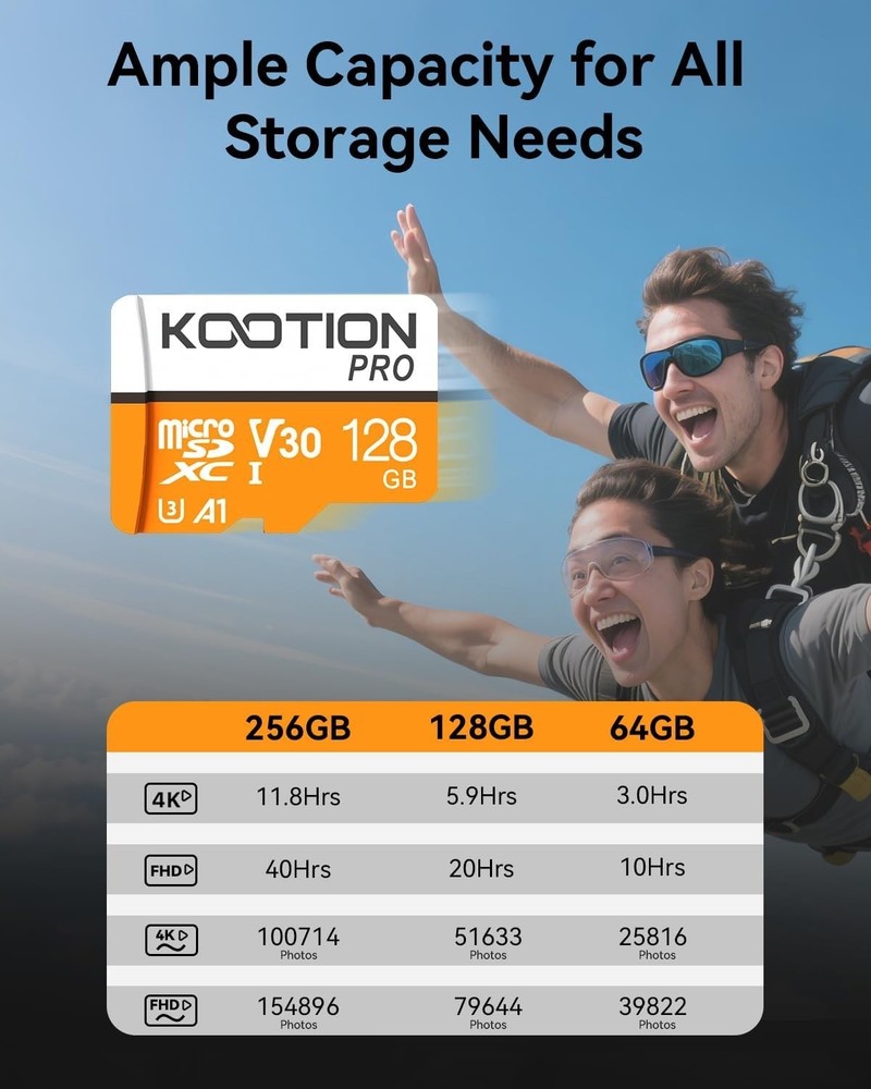 UHS-I MicroSDXC 128GB 3 Pack - Ultimate Durability for Action Cameras & Drones