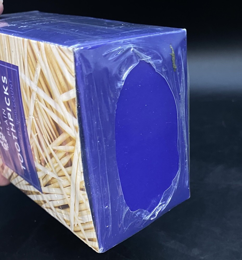 Kingseal 1000 Count Individually Cello Wrapped Plain Birch Toothpicks