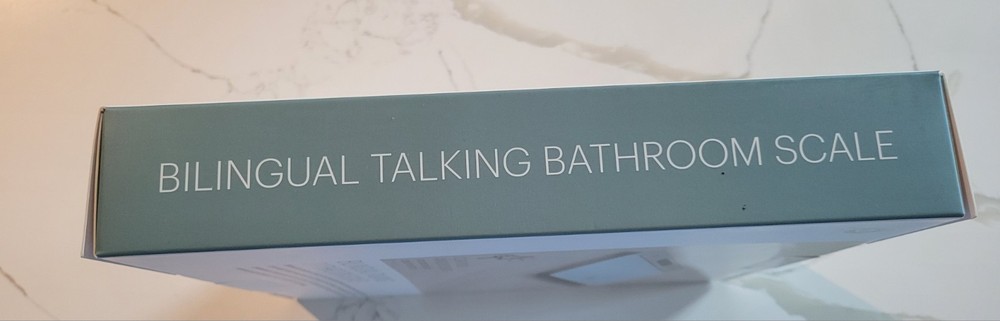 Pursonic Bilingual Talking Bathroom Scale White Silver
