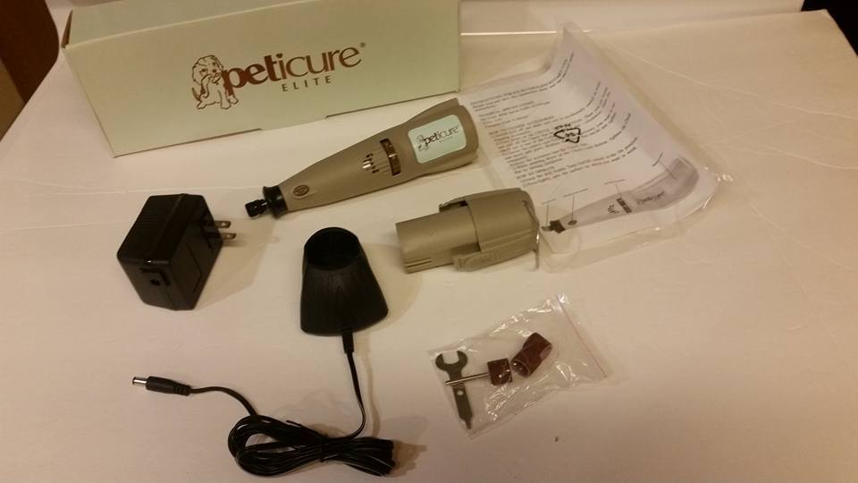 Peticure Elite Cordless 9.6v Pet Cat Dog Nail File Trimmer Grinder FREE SHIPPING