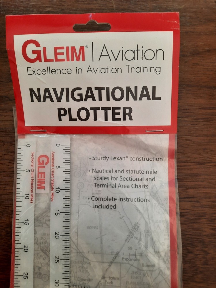 Gleim Navigational Plotter | Sectional & TAC Scale | Statute & Nautical Scales
