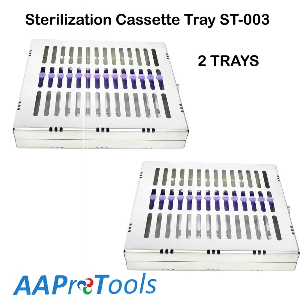 2 Sterilization Cassette for Dental Elevators Extracting Forceps  Big Par ST-003