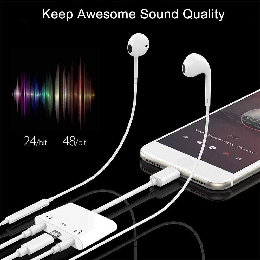 iPhone Microphone Adapter for Live-Streaming Lightning to Microphone & 3.5mm