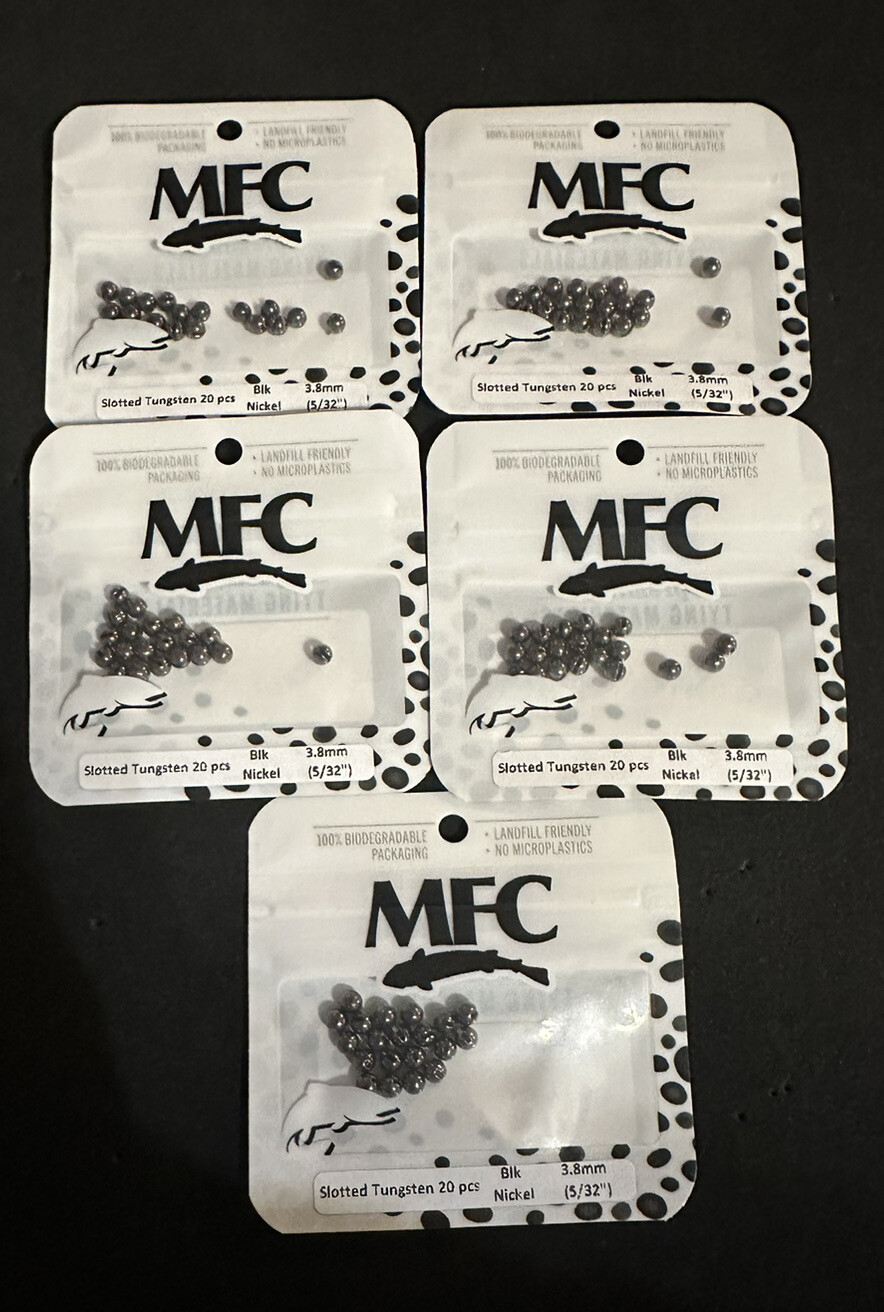 Fly Fishing Tying Beads Slotted Tungsten MFC 100 5/32 inch (3.8 mm)