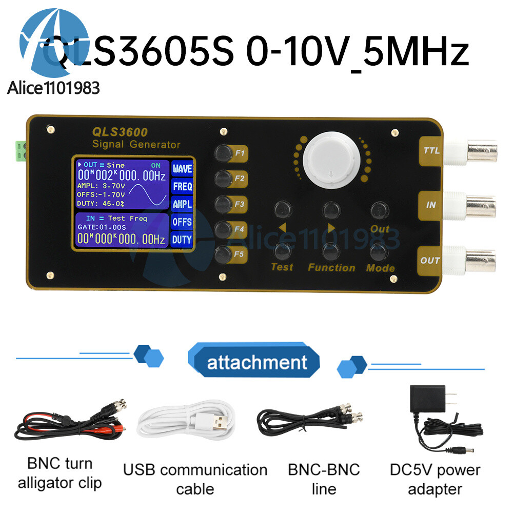 QLS3600S 2.4-in TFT Arbitrary Wave DDS Function Signal Generator/Frequency/Pulse