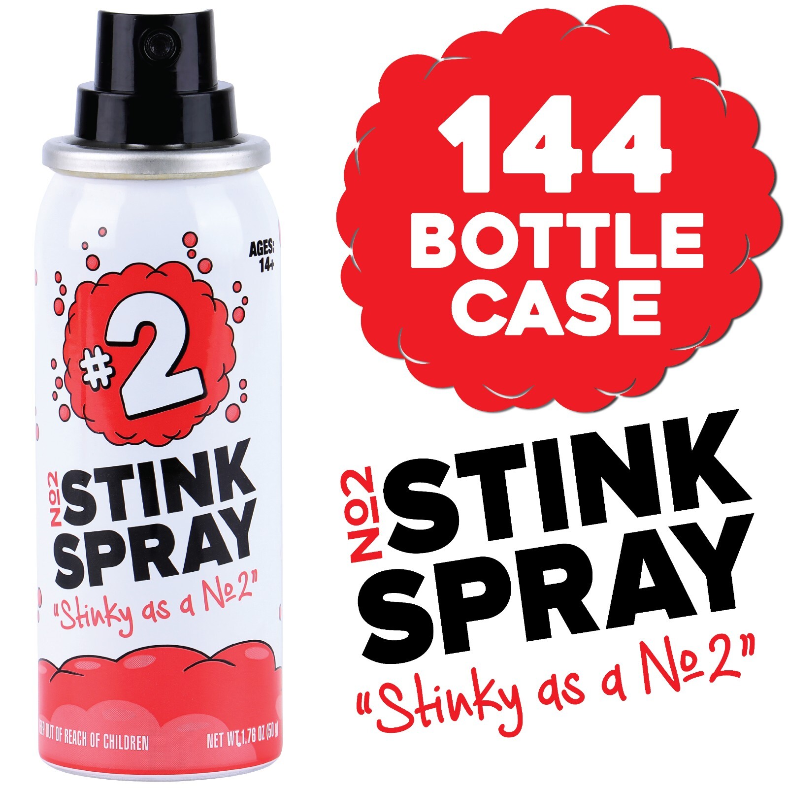 144 Bottles - No 2 Stink Spray: Max Potency Fart Spray - Wholesale Case