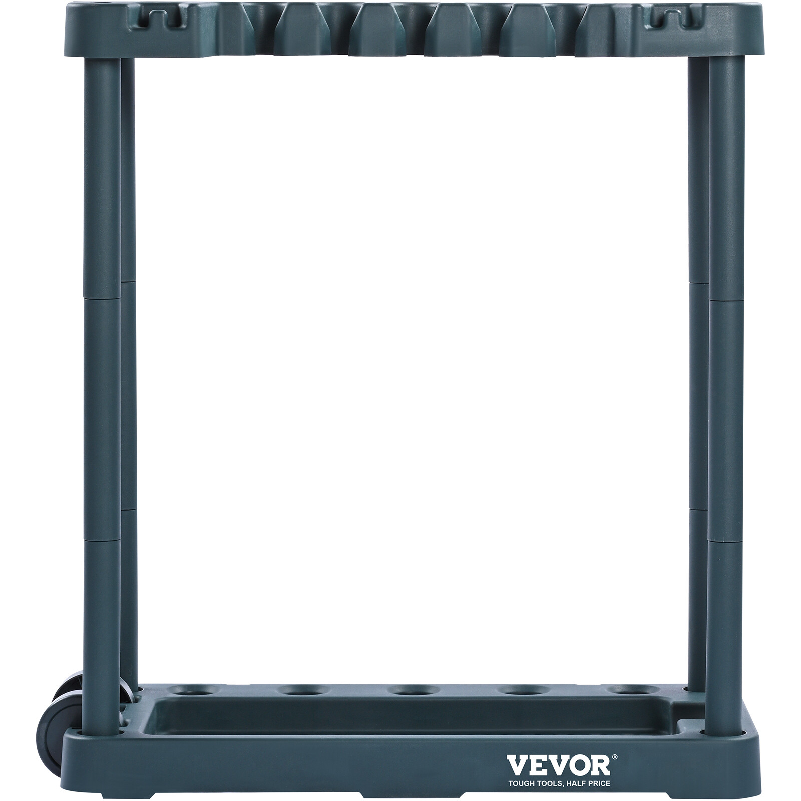 VEVOR Garden Tool Storage Rack Garage Organizer 10 Slots Mop And Broom Holder