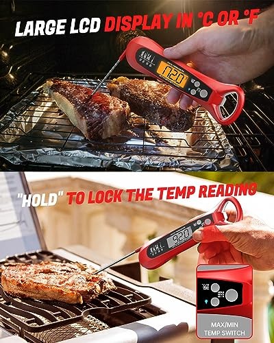 Instant Read Meat Thermometer Digital Cooking Fast & Precise Digital Thermometer