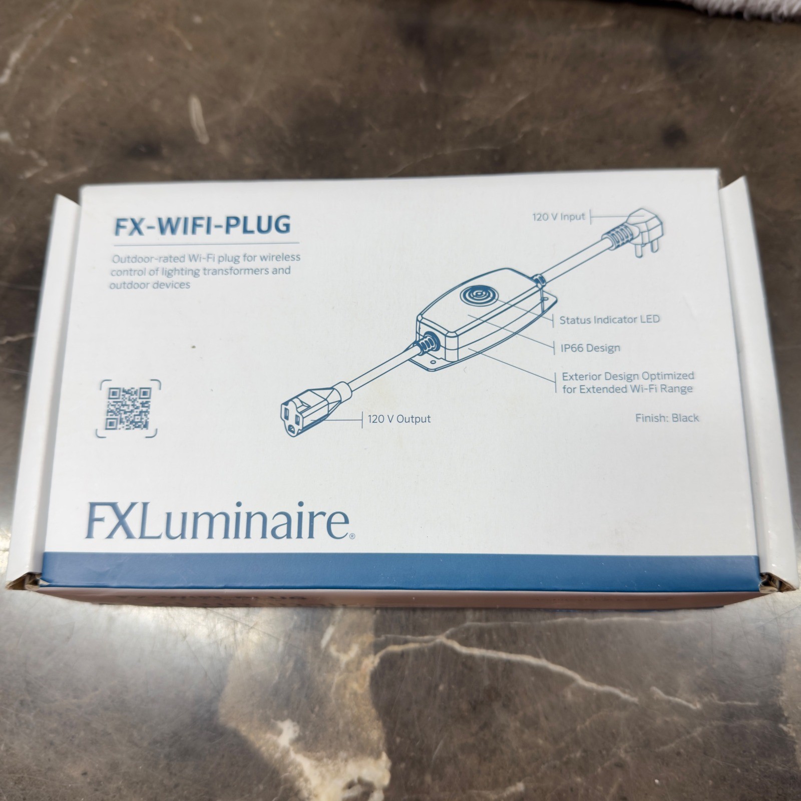 FX Luminaire FX-WIFI-PLUG Outdoor Smart Wi-Fi Plug Black Landscape Lighting New