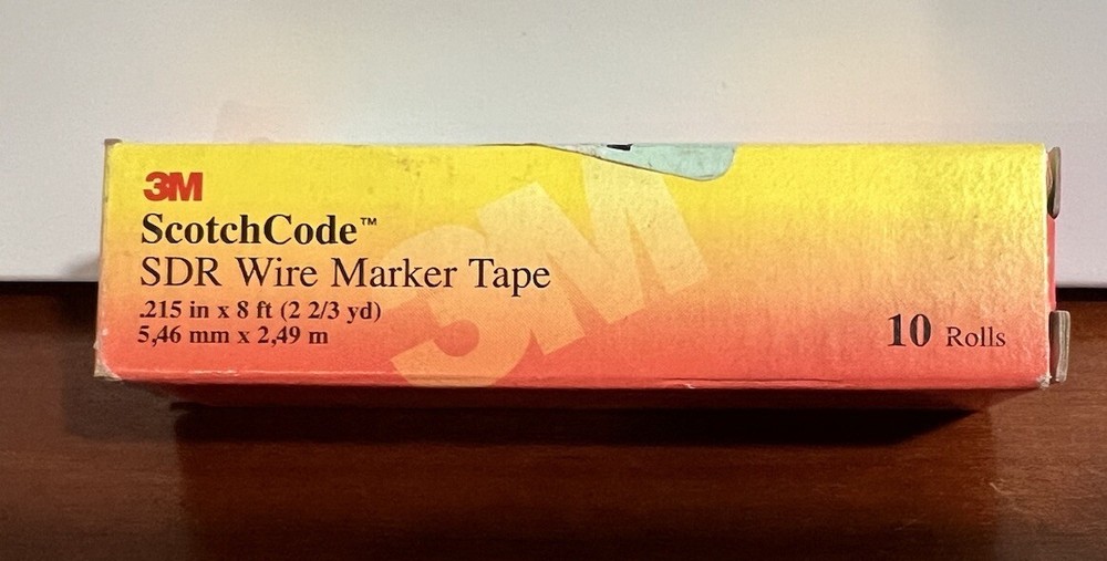 3M ScotchCode SDR-6 Wire Marker Tape (10 Rolls)