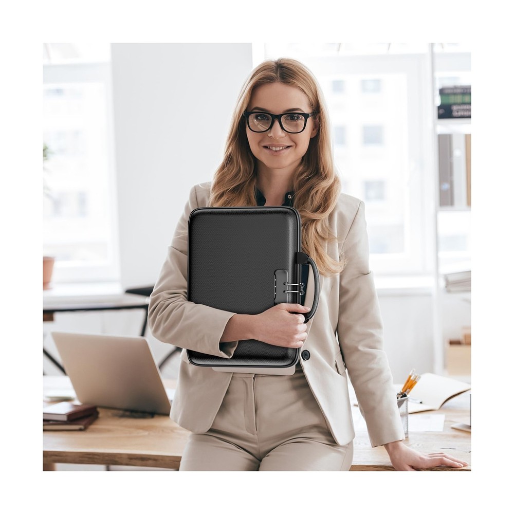 DocSafe Fireproof File Organizer with Lock, Hard-Shell Case Firepro... Fast Ship