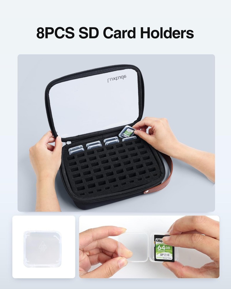 Clear Flash Drive Case with Labels, Hard USB Case Organizer, USB Storage Box ...