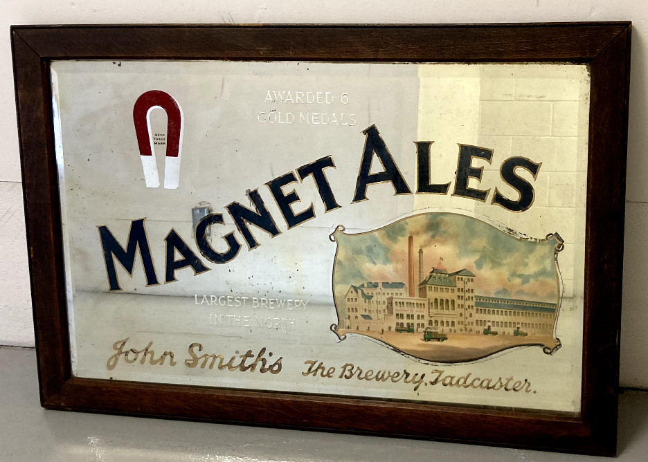 Magnet Ales John Smith's - beer pub mirror sign- vintage