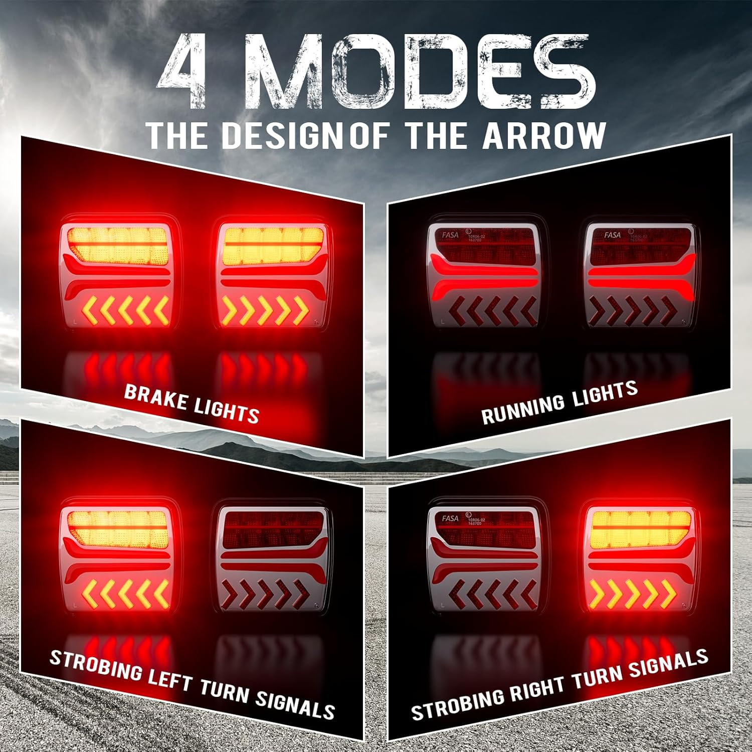 Wireless Trailer Lights Magnetic Rechargeable Tow Light LED Kit for Trailer RV