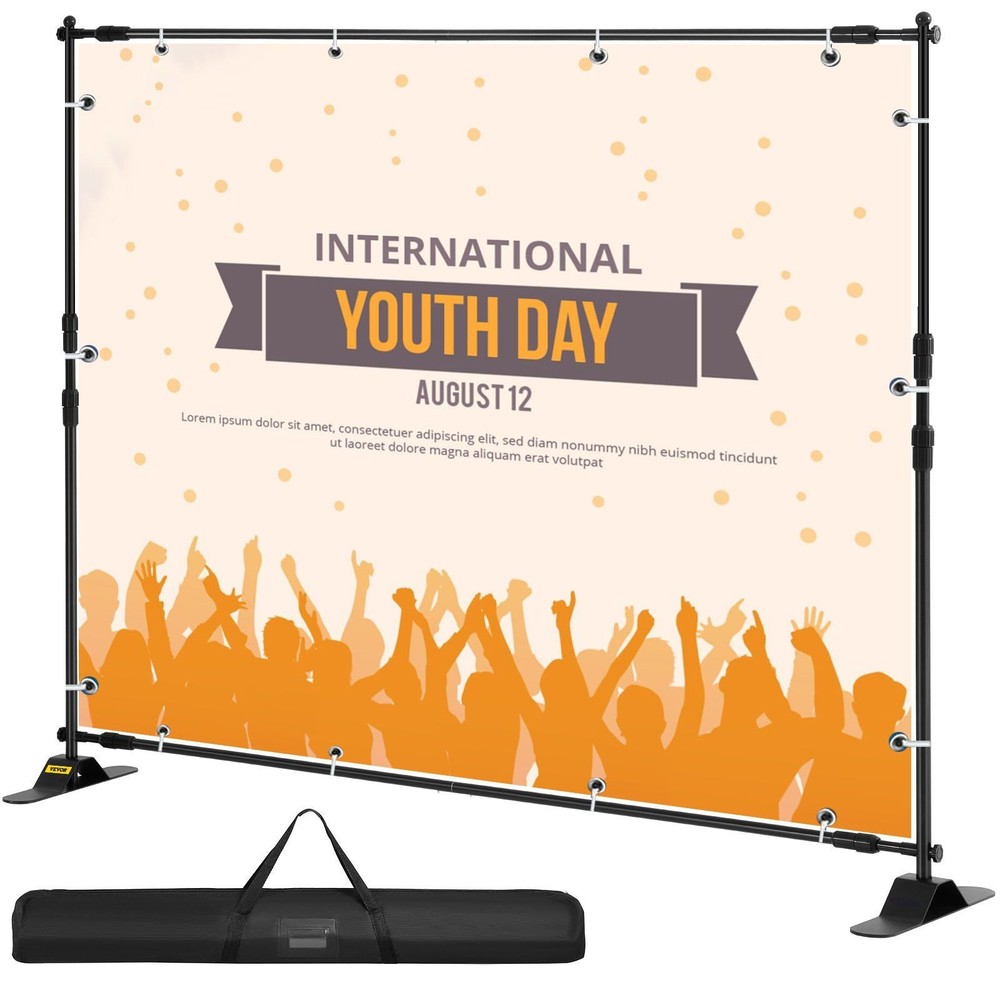 Versatile 10x8ft Step and Repeat Banner Stand for Event Wall Display