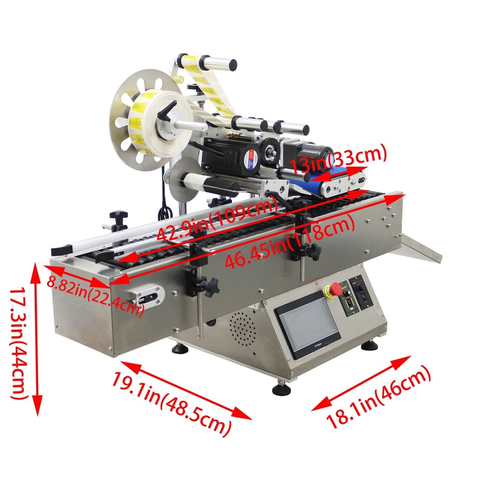 Automatic Full Labeling Conveyor Roller Horizontal Labeling Machine 0.59-1.18"