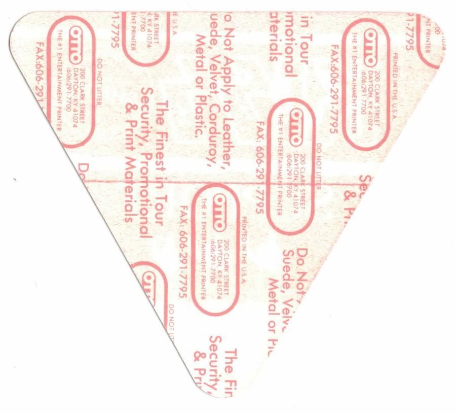 Kiss Hot In The Shade Tour 1990. Support Cloth Backstage Pass