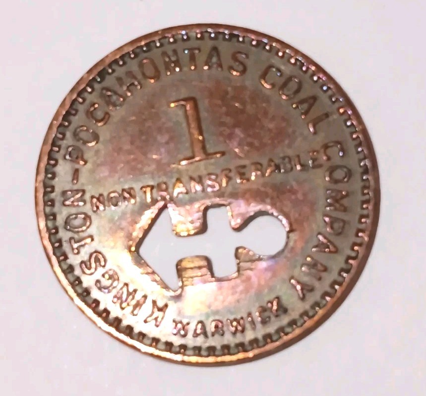 Vintage Wva Coal Script Tokens / Coins Money