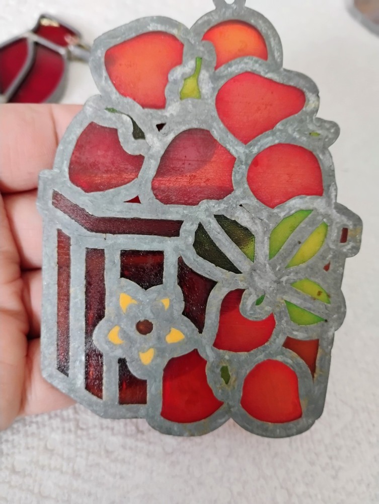 Vintage Stained Glass 3 Pieces
