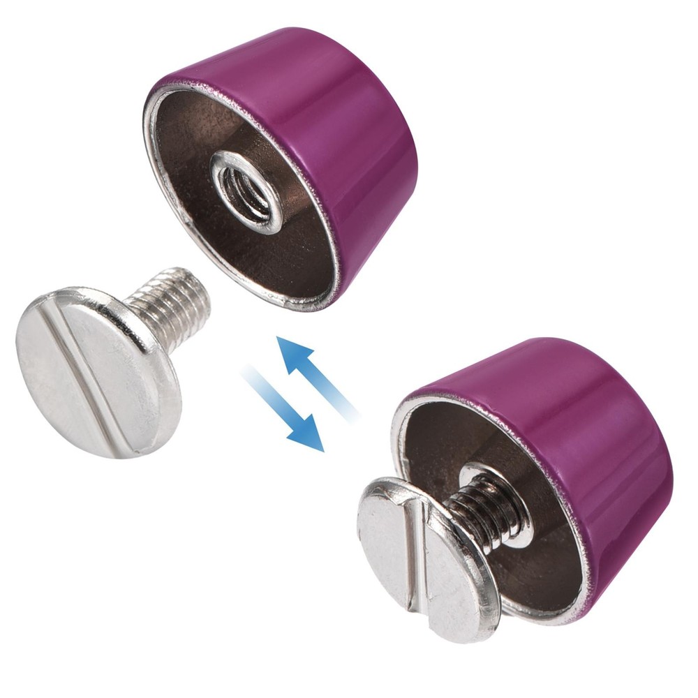 12x7mm Rivet Studs Screw Back Flat Cable Feet Stud Purple Tip 10pcs