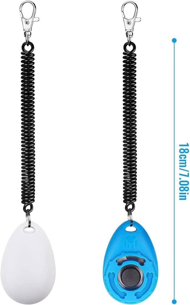 Durable 2-Pack Dog Training Clicker with Wrist Strap - Easy Pet Training Tool
