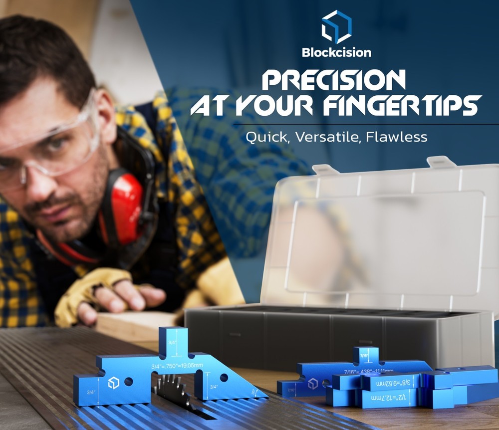 8PCS Blockcision Setup Blocks Woodworking Tools - 8 PCS Height Gauge Block Set