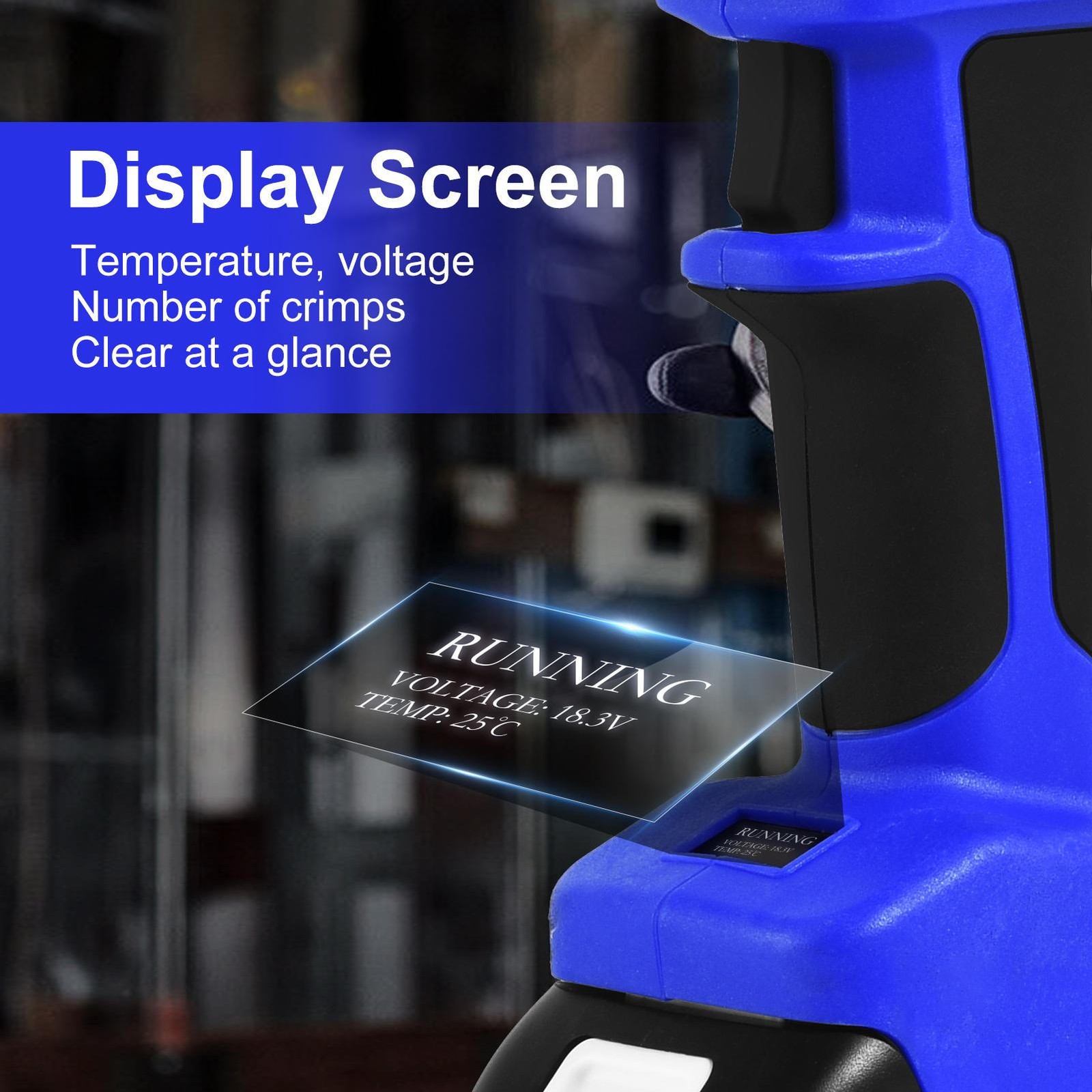 18V Cordless Electric Hydraulic Crimping Tool Electrician Cable Lug Crimper