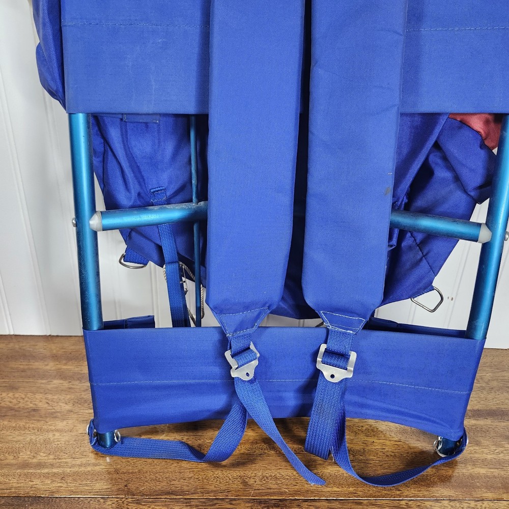 Vintage 1970ish RED, WHITE & BLUE EXTERNAL FRAME BACKPACK
