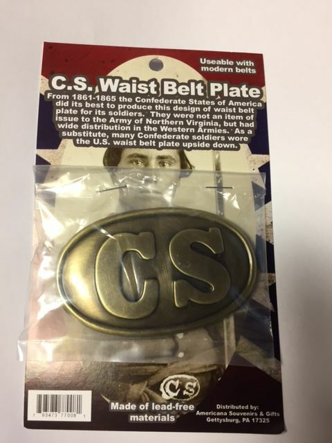 CSA CONFEDERATE CIVL WAR REPLICA WAIST BELT BUCKLE PLATE NEW