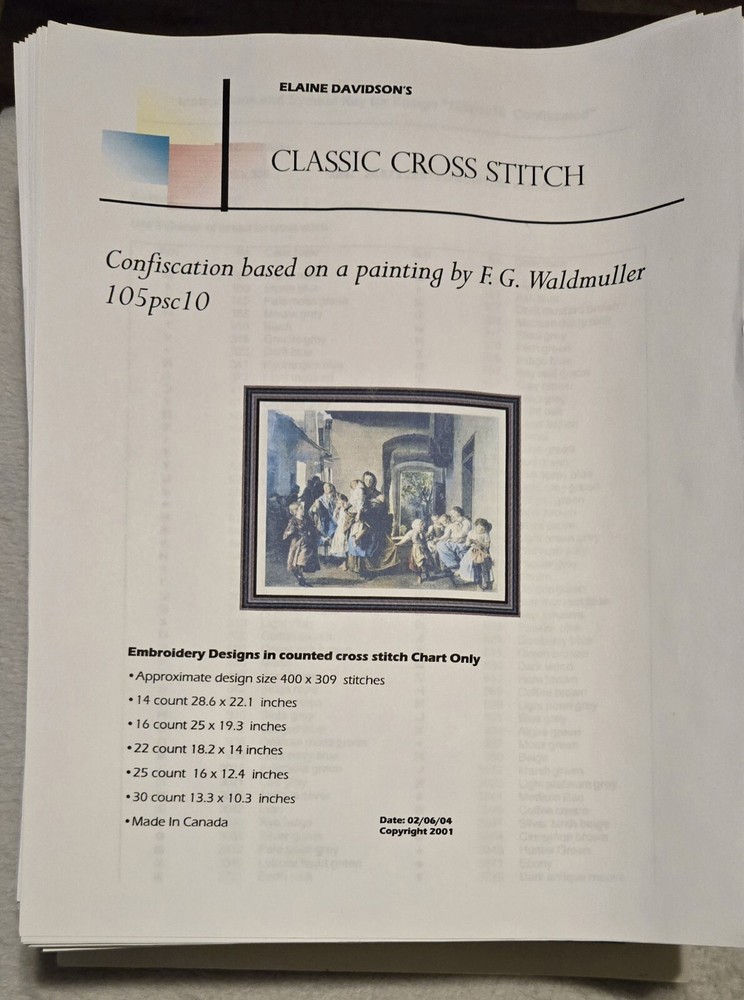 Classic Cross Stitch Pattern - Confiscation