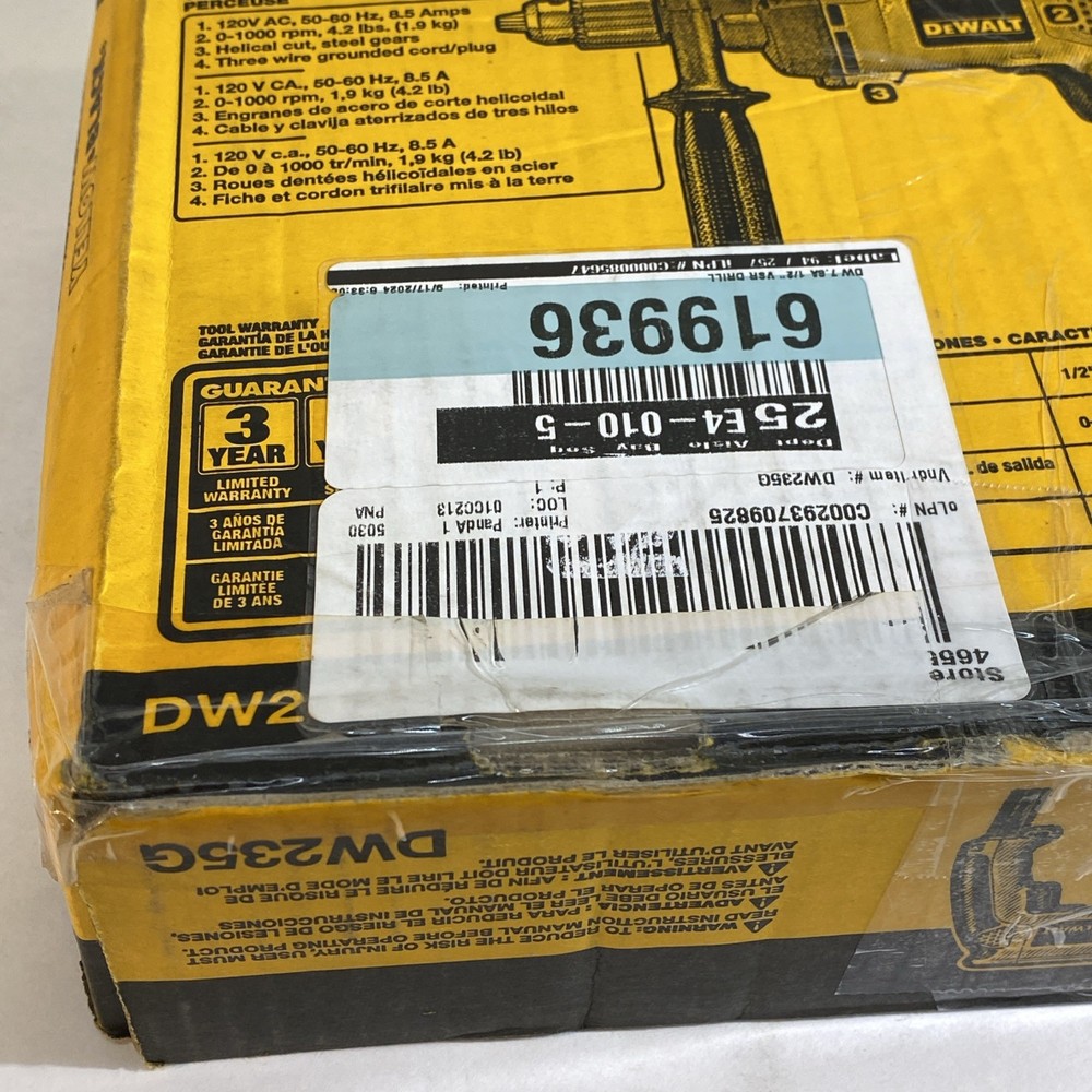 DEWALT DW235G 1/2" Variable Speed Corded Drill