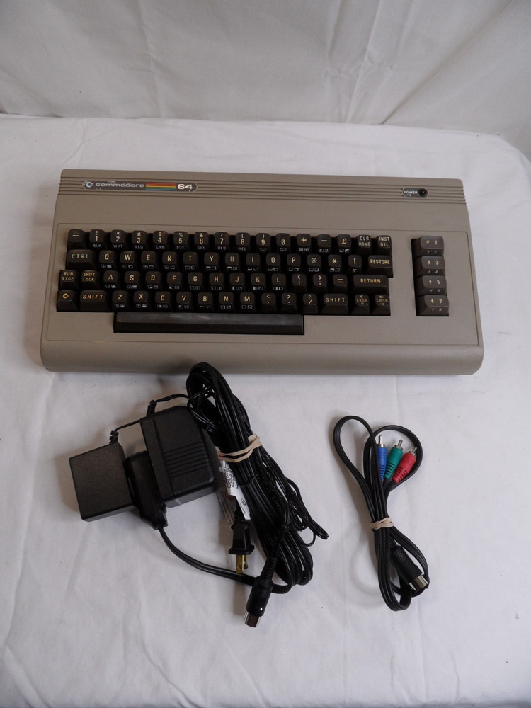 Commodore C64  Computer Heat Sinks Power Supply  Video cable- TESTED