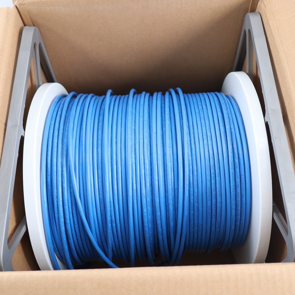 TRIPP LITE Cat6e Bulk Solid-Core Cable, Plenum-Rated PVC Blue 1000' N224-01K-BL