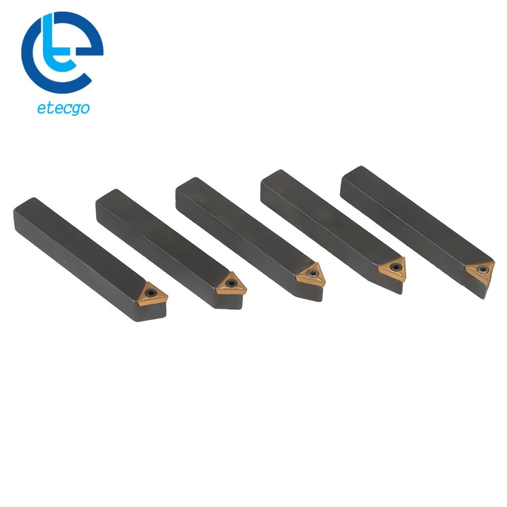 Carbide Indexable Turning Tool Bit With Carbide Inserts 5 PACK 3/8"