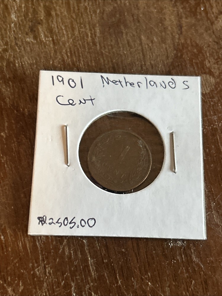 1901 Netherlands 1 Cent Coin