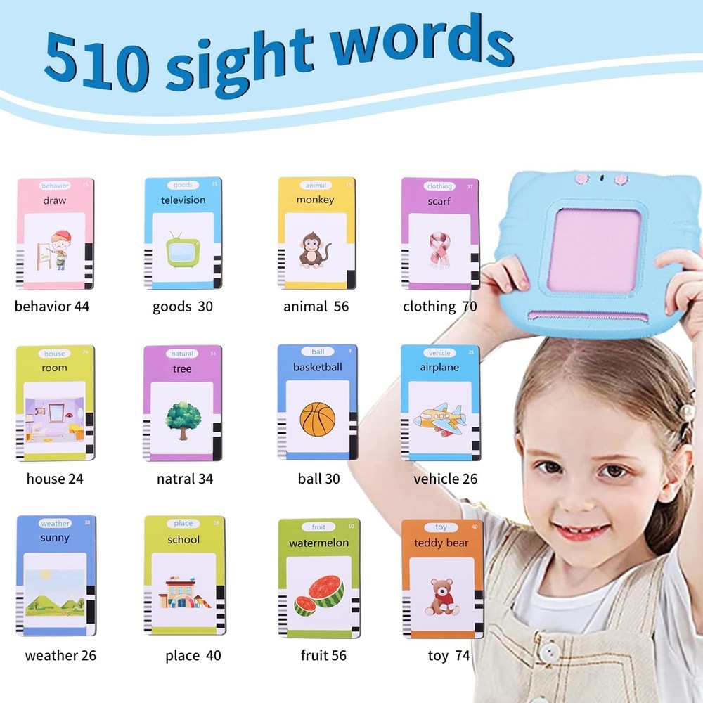 Learning Toy for Toddlers - 510 Sight Words, Blue