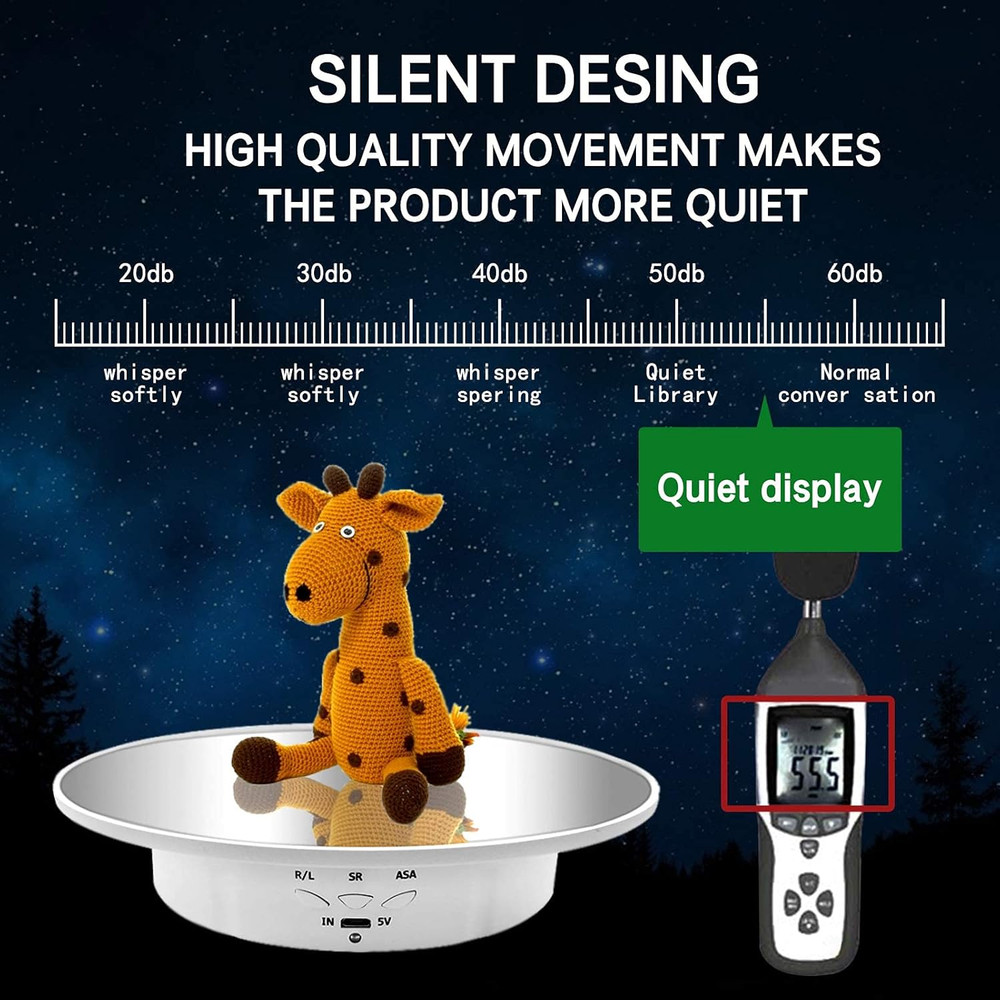 Motorized Rotating Display Stand,7.87Inch /17.6LB Load