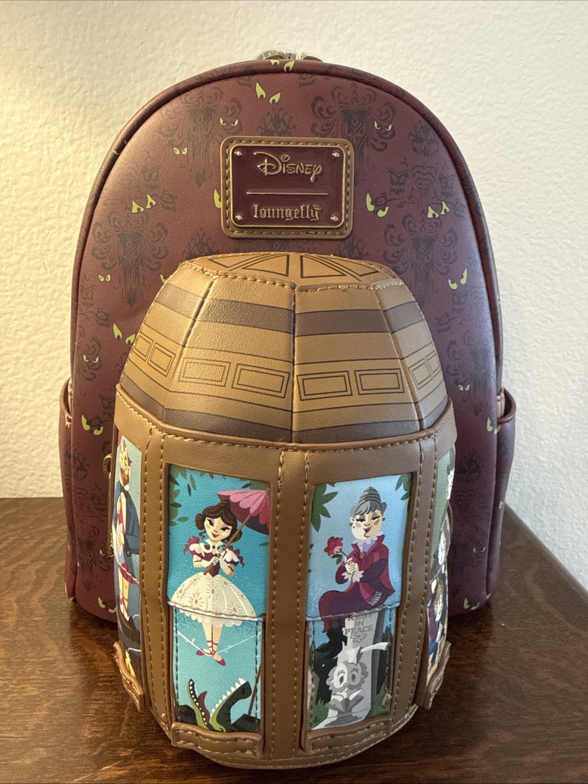 Loungefly Disney Haunted Mansion Stretching Room Moving Portraits Backpack NWT