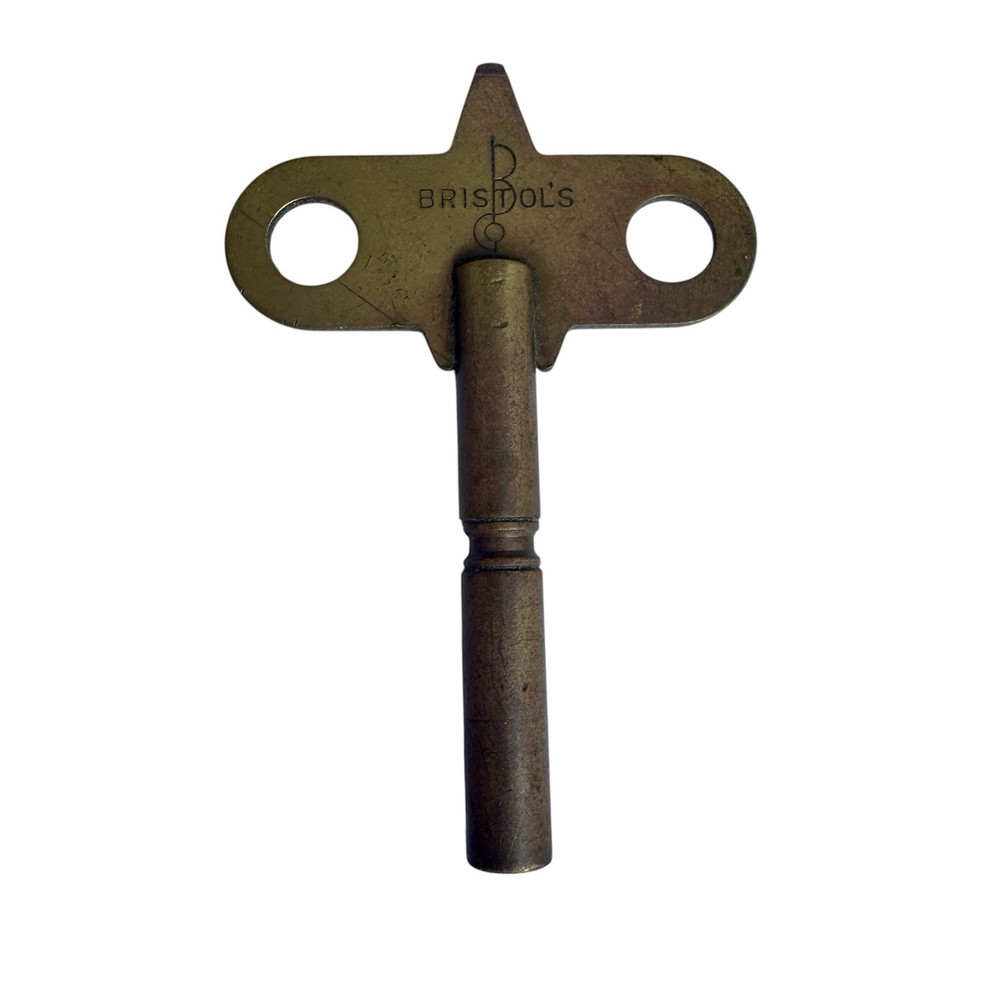 Bristols Clock Key Brass Vintage