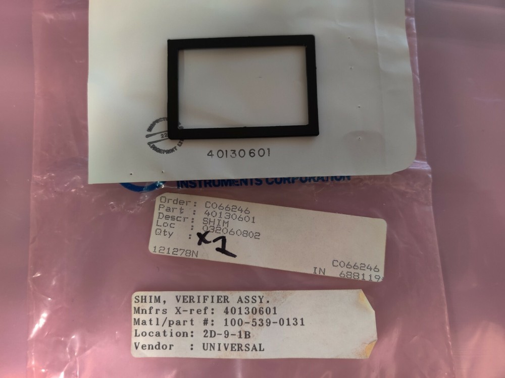 Universal Instruments Shim Verifier Assembly  40130601