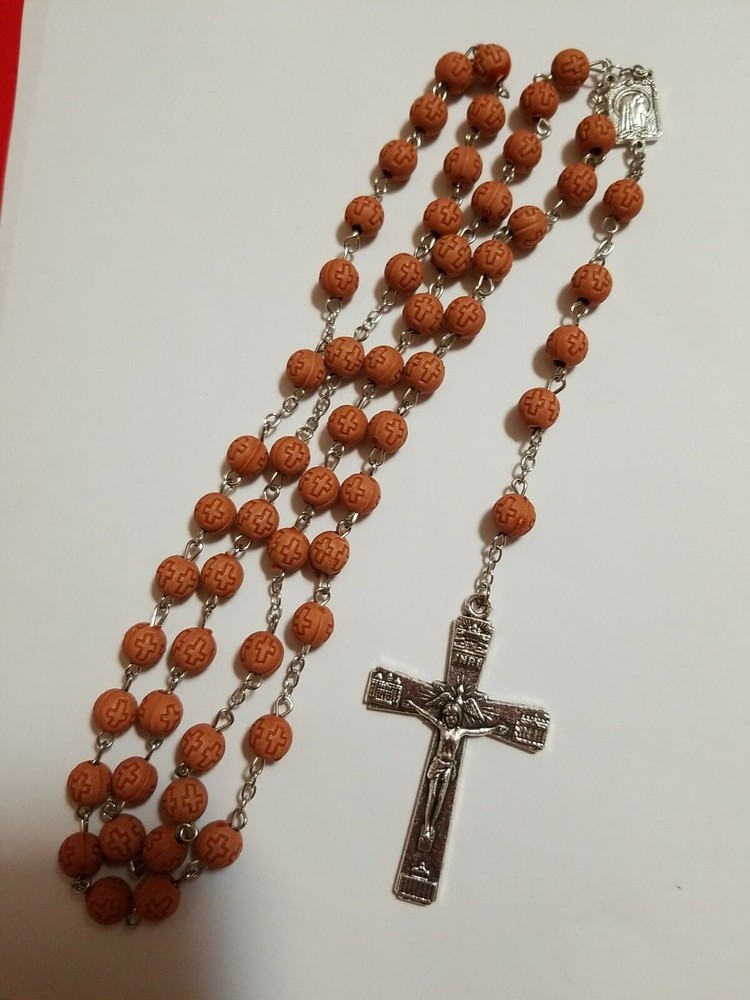 CHRISTIAN CATHOLIC ROSARY  SILVER  PLATED FROM ITALY