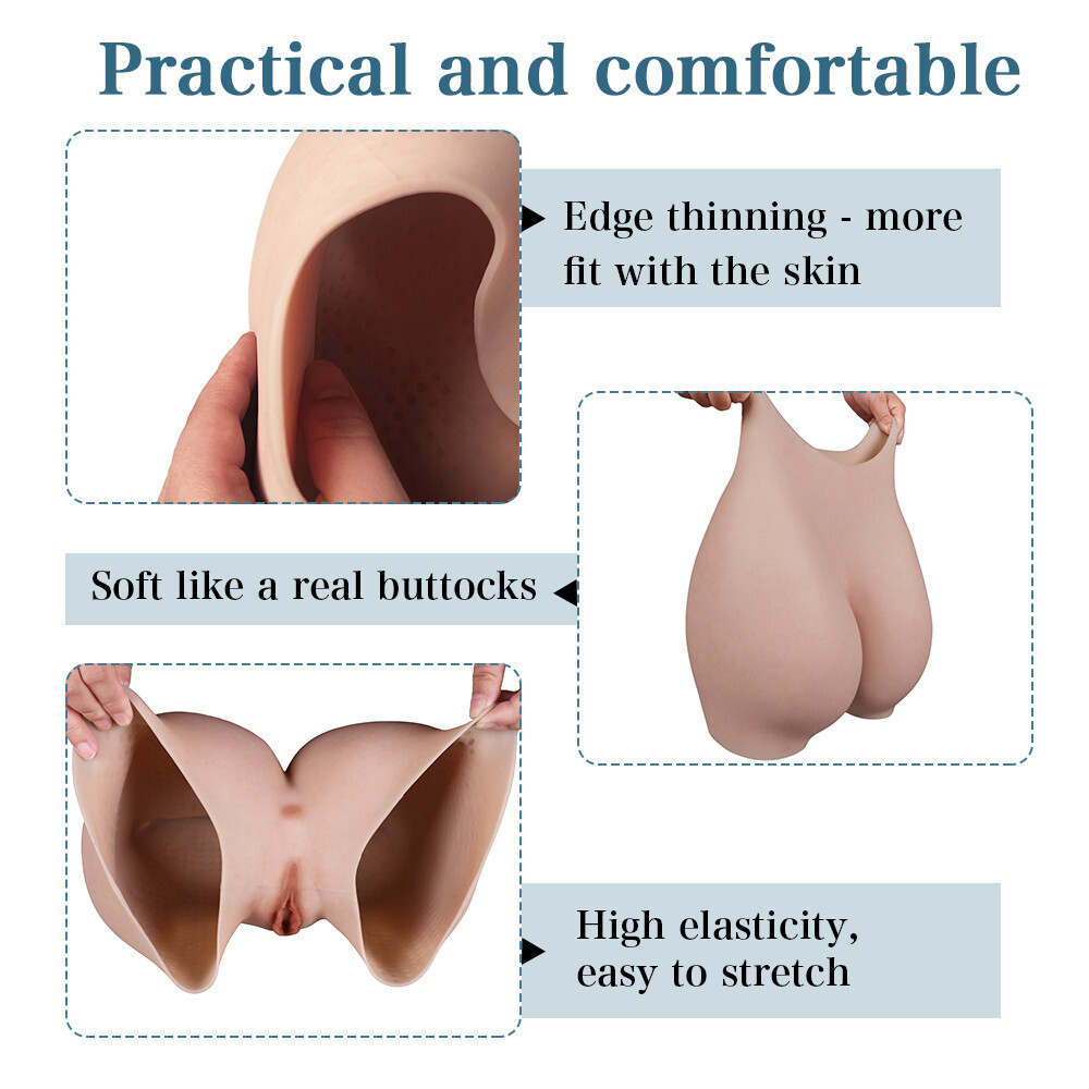 IMI 9th Flocking Silicone Hip Shaping Pants Fake Vagina Panties for Crossdresser